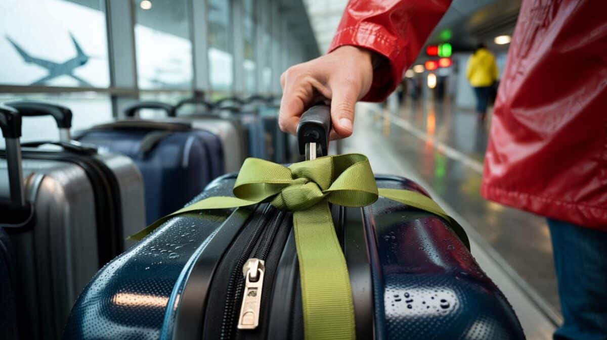 Luggage Hack: Use a "brightly coloured ribbon" — but not for the reason you think.